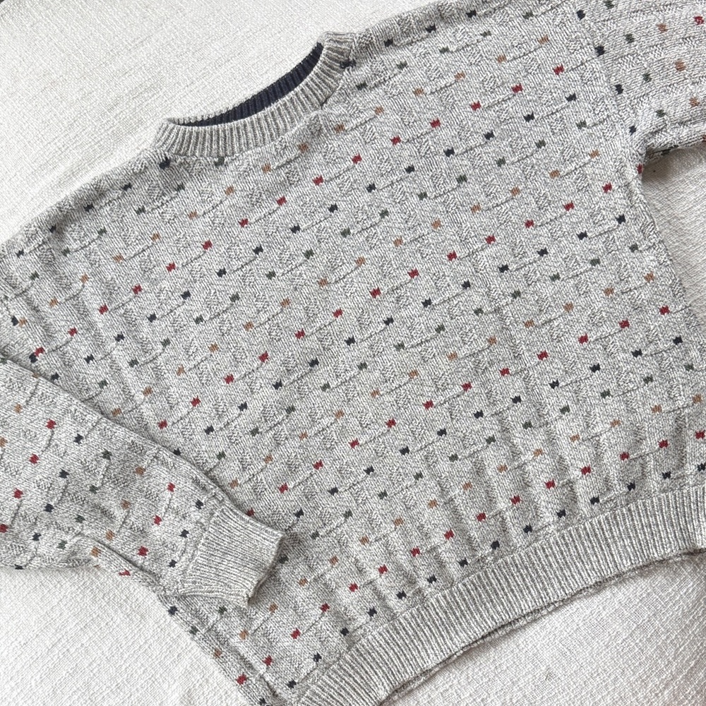 Northern Reflections Multicolor Patterned Crewneck Sweater